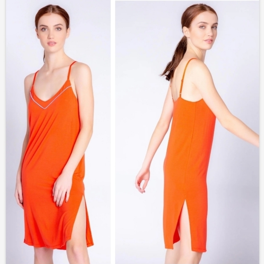 NWT PJ Salvage Orange Fancy That & The Roundstone Slip Dress sz m